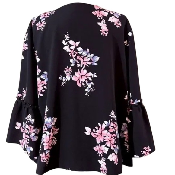 Lane Bryant 2 Piece Set Bell Sleeve Open Front Lightweight Summer Jacket & Top - Picture 3 of 13